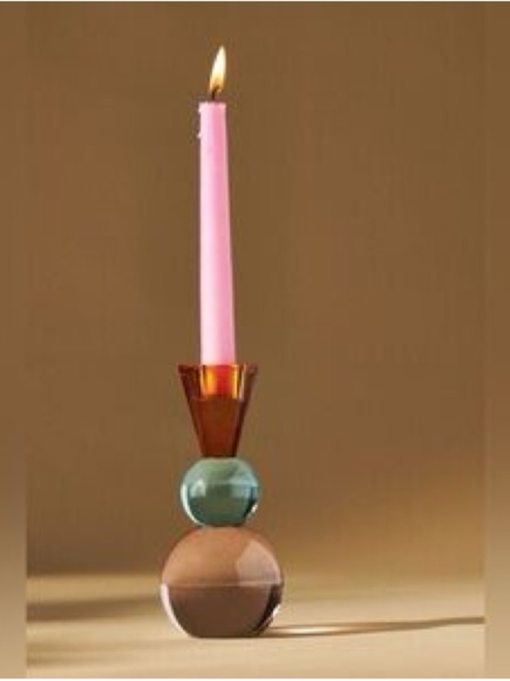 Cut Glass Candle Holder